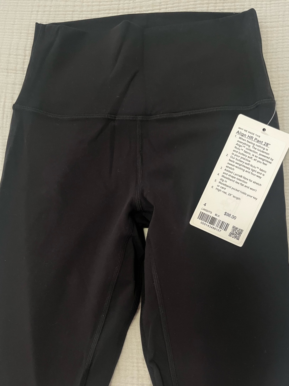 NWT lululemon athletica Black High-Rise Leggings